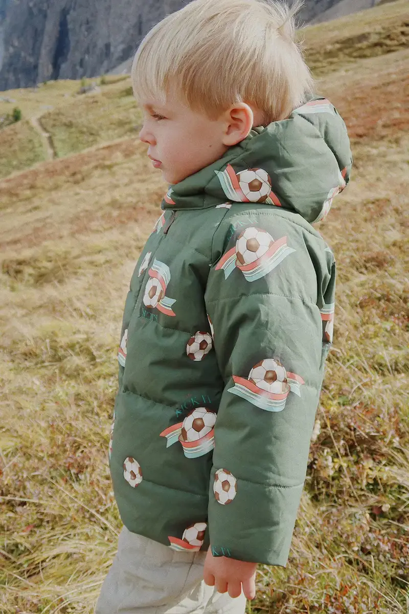 giacca per bambini NUKA JACKET GRS colore verde KS103522