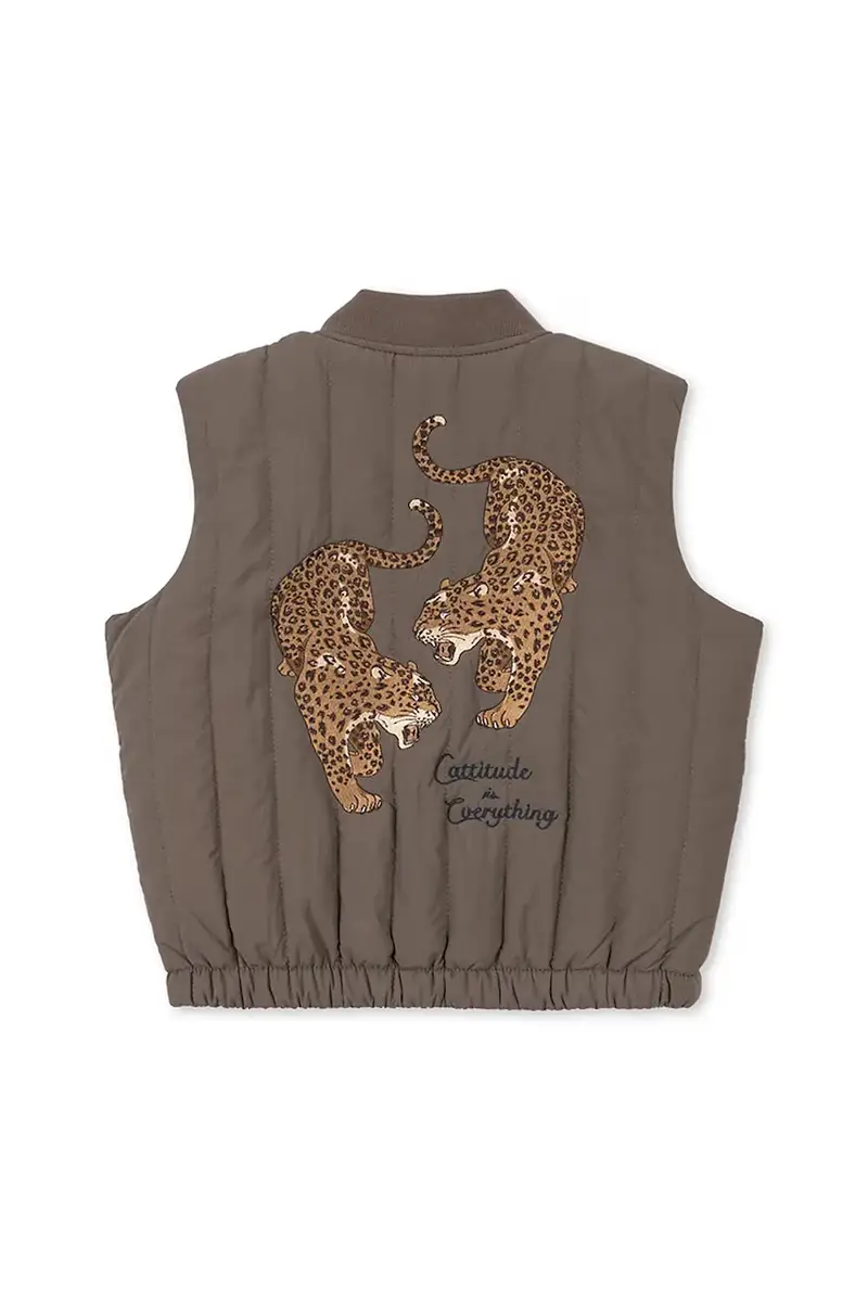 gilet da bambino JUNO VEST colore verde KS104076