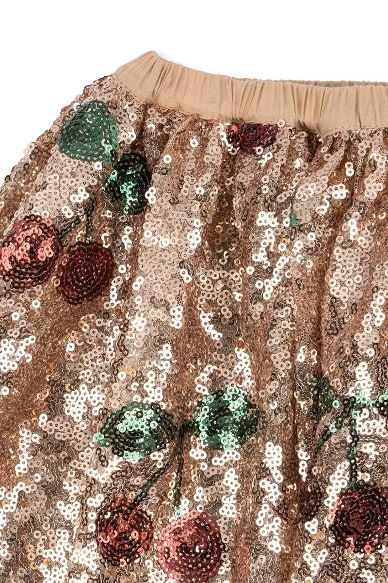 gonna bambina STARLA SEQUIN SKIRT Beige miniatura 3