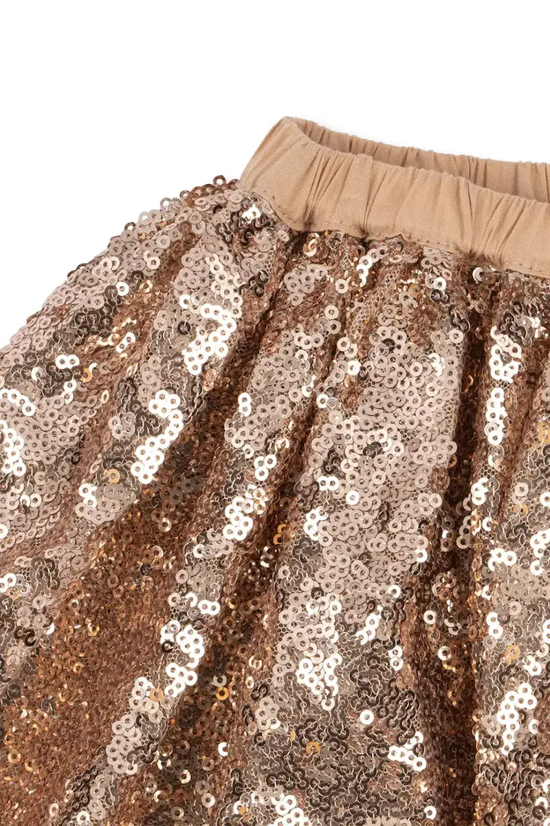 gonna bambina STARLA SEQUIN SKIRT colore oro KS103992 miniatura 3