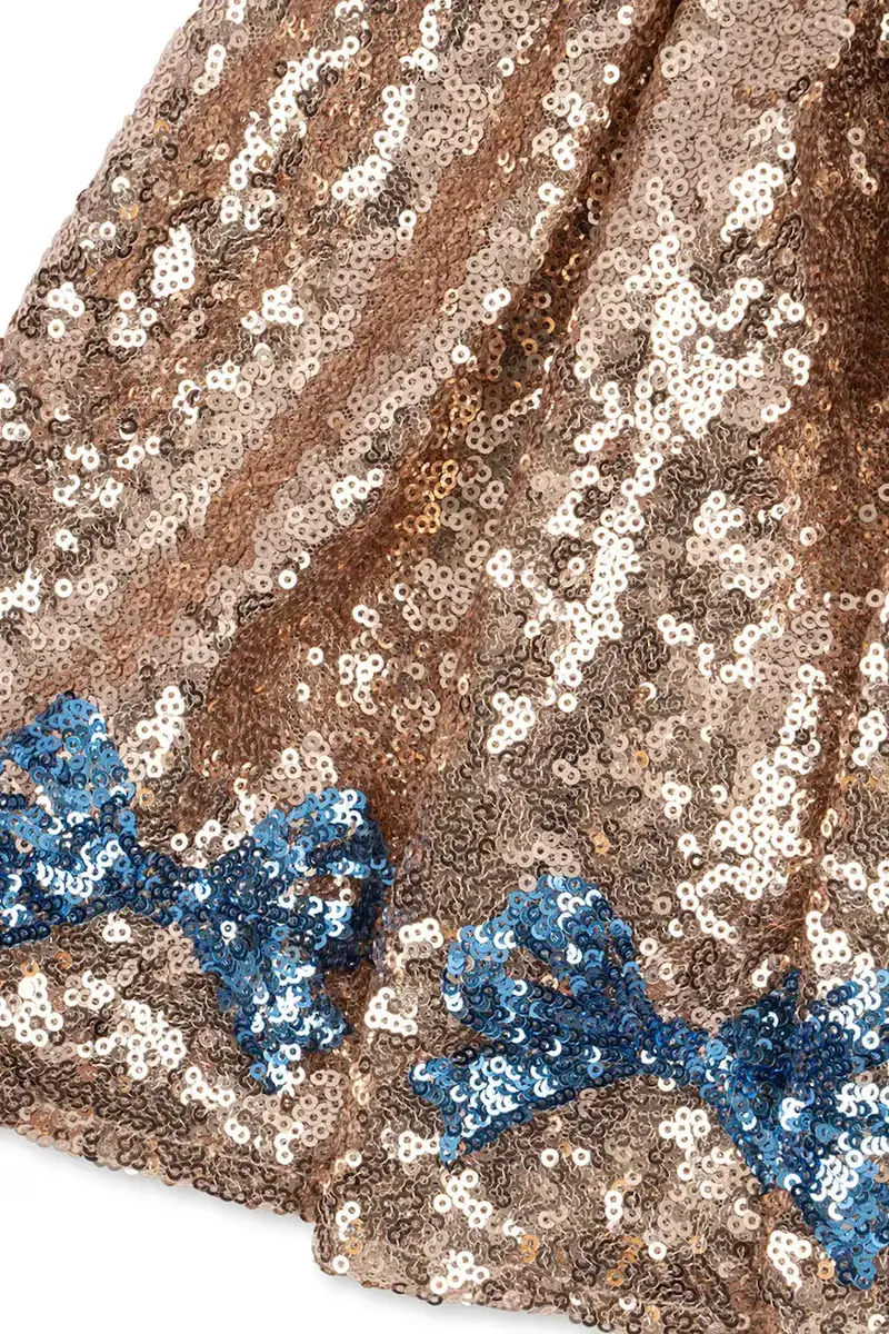 gonna bambina STARLA SEQUIN SKIRT colore oro KS103992 miniatura 4