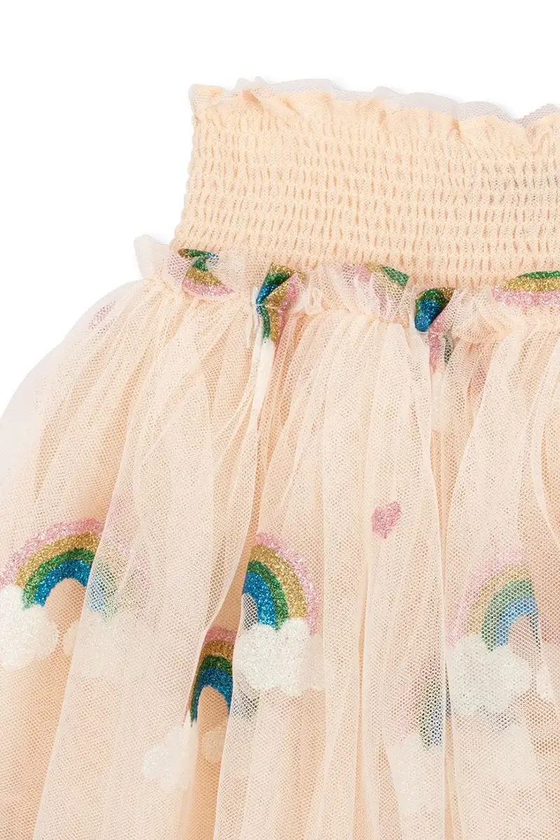 gonna bambina TULLIE SMOCK SKIRT colore beige KS104021 miniatura 3