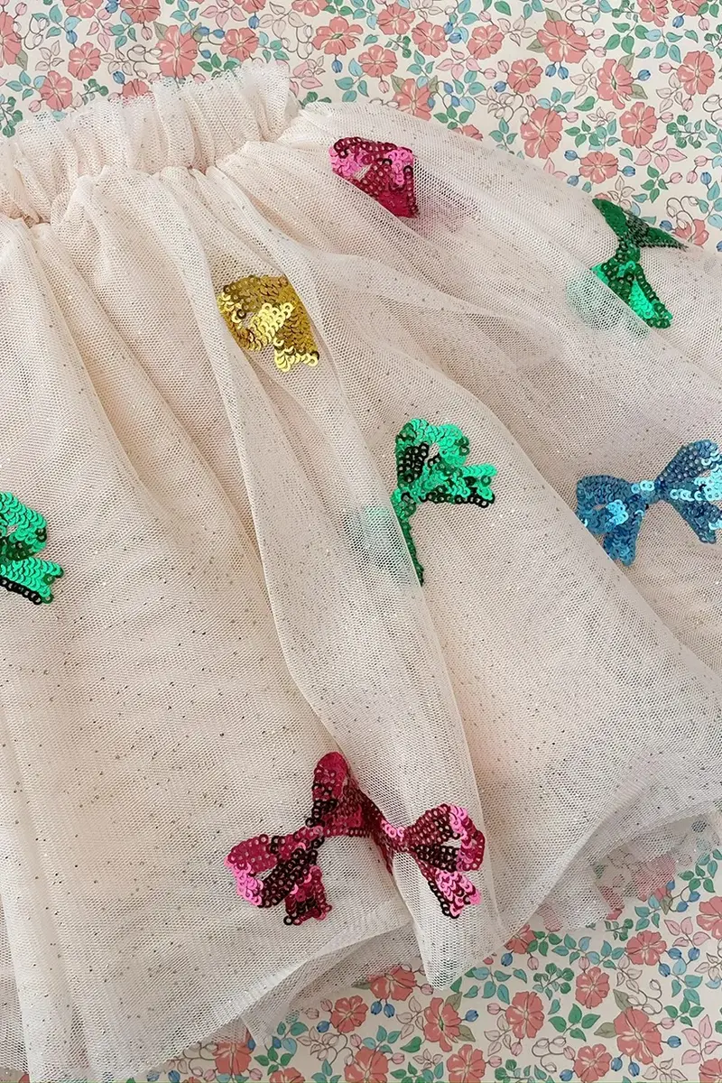 gonna bambina YVONNE SKIRT colore beige KS104047 miniatura 4