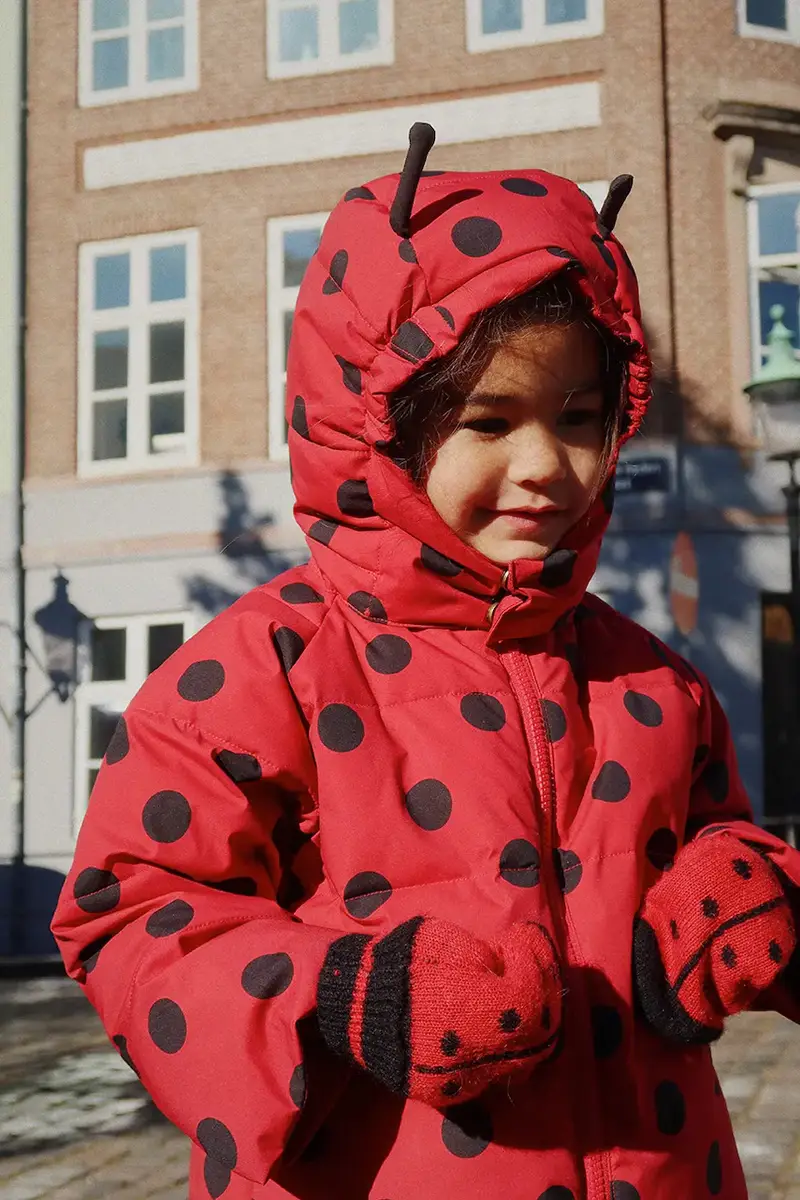 impermeabile bambino/a NUKA LADYBUG JACKET GRS colore rosso KS103524