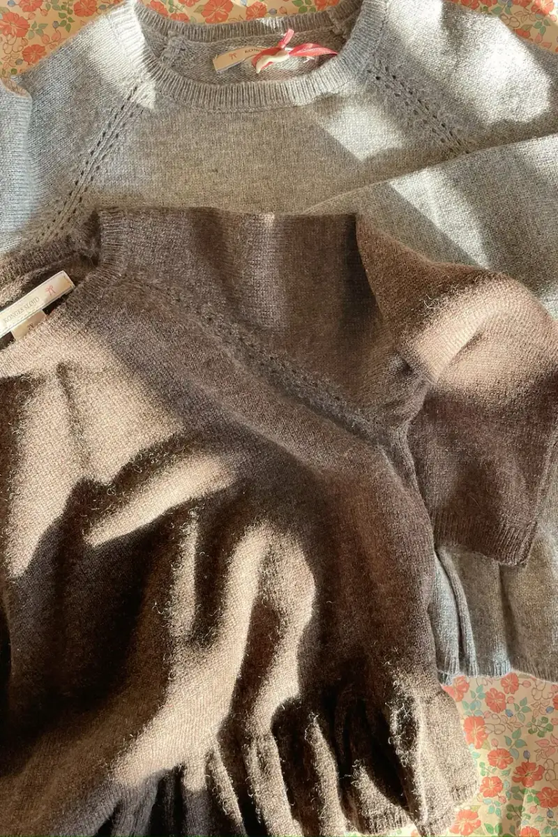 maglione con cashmere CATHY KNIT SWEATER colore grigio KS103748 miniatura 5