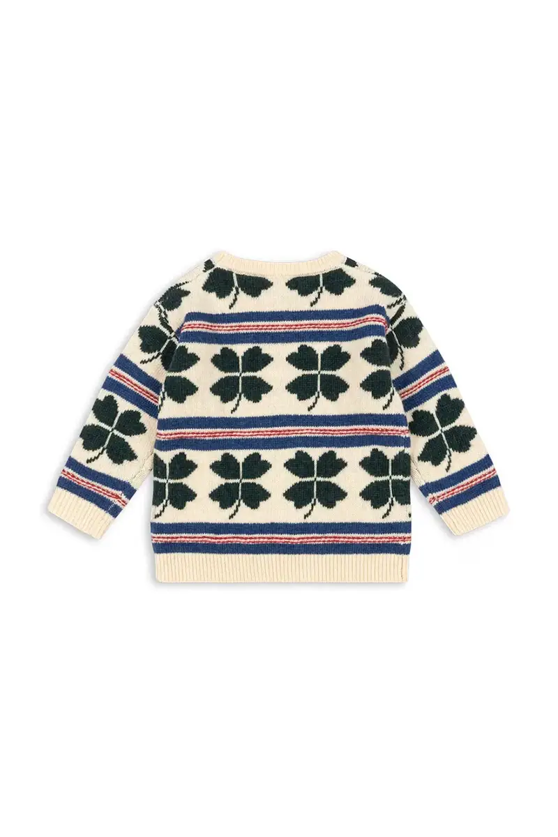 maglione con lana per bambini BILLI SWEATER Beige miniatura 2