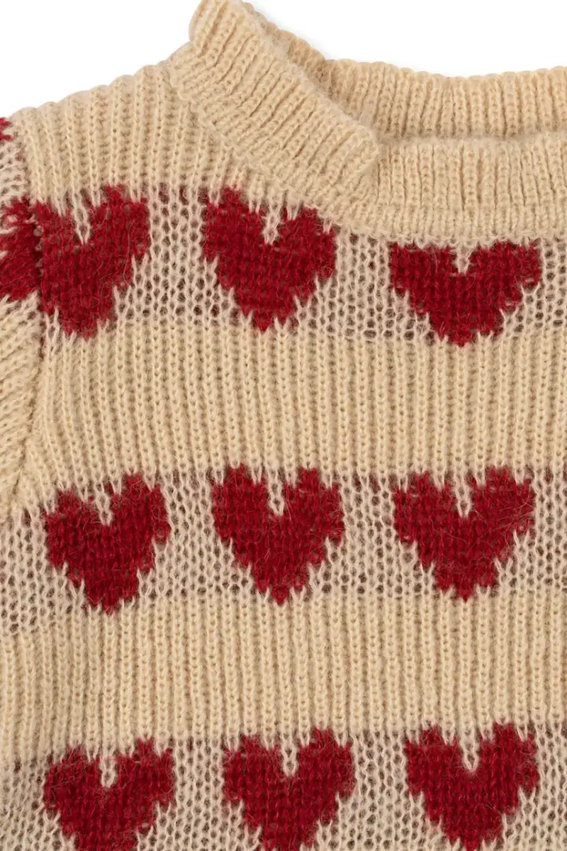 maglione con lana per bambini LAULA SWEATER Beige miniatura 3