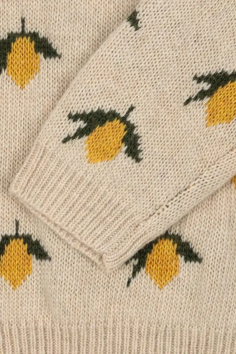 maglione in cotone bambini BELOU LEMON KNIT BLOUSE colore grigio KS101427 miniatura 4