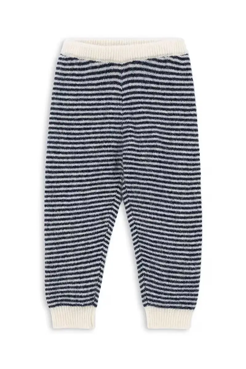 pantaloni con alpaca per bambini BERLE KNIT PANTS colore blu navy KS103717