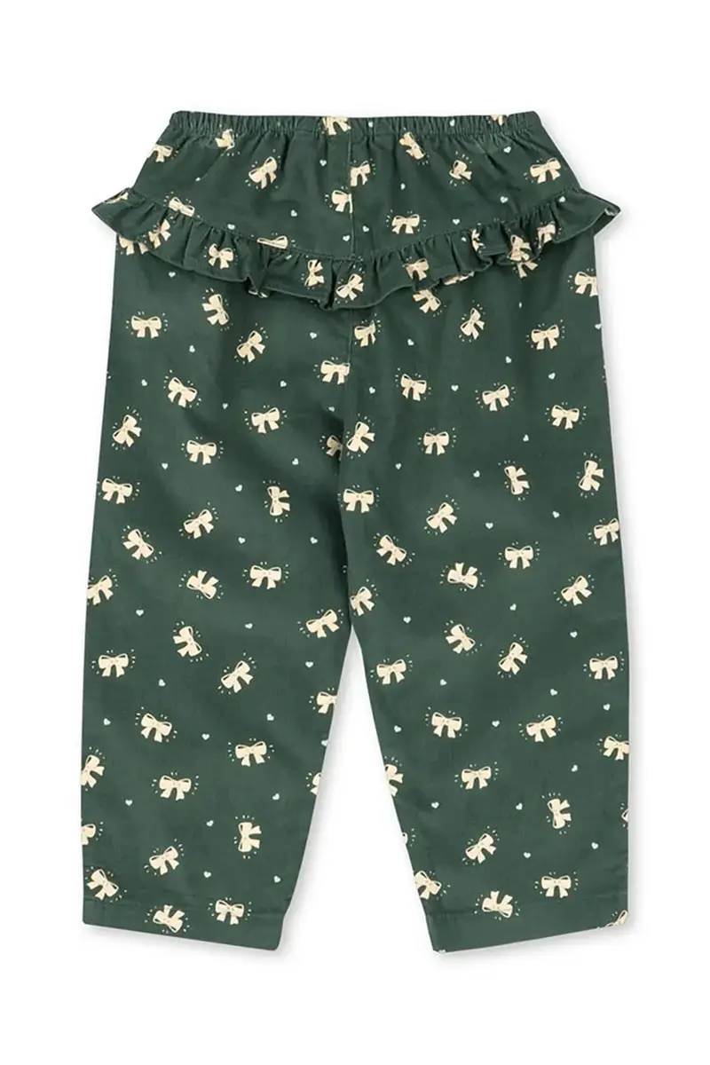 pantaloni in lana bambino/a AVERY FRILL PANTS GOTS Verde miniatura 2