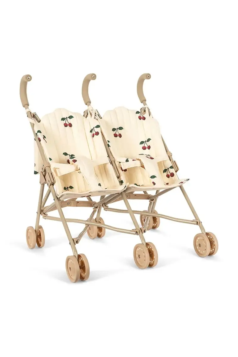 passeggino per bambole TWIN DOLL STROLLER Beige miniatura 2