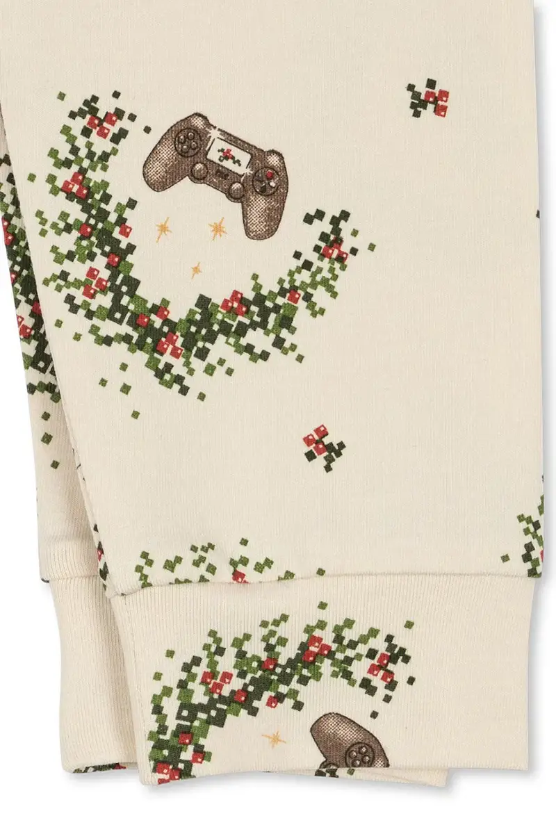 pigiama bambino/a BASIC BLOUSE/PANTS SET GOTS Beige miniatura 5