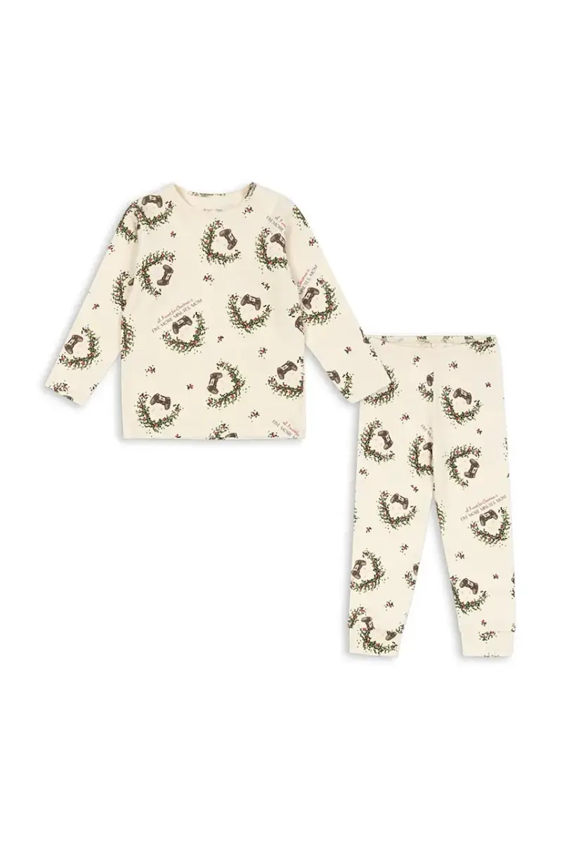 pigiama bambino/a BASIC BLOUSE/PANTS SET GOTS Beige