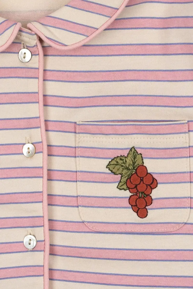 set pigiama di cotone per bambini PIO FRILL SET GOTS Rosa miniatura 4