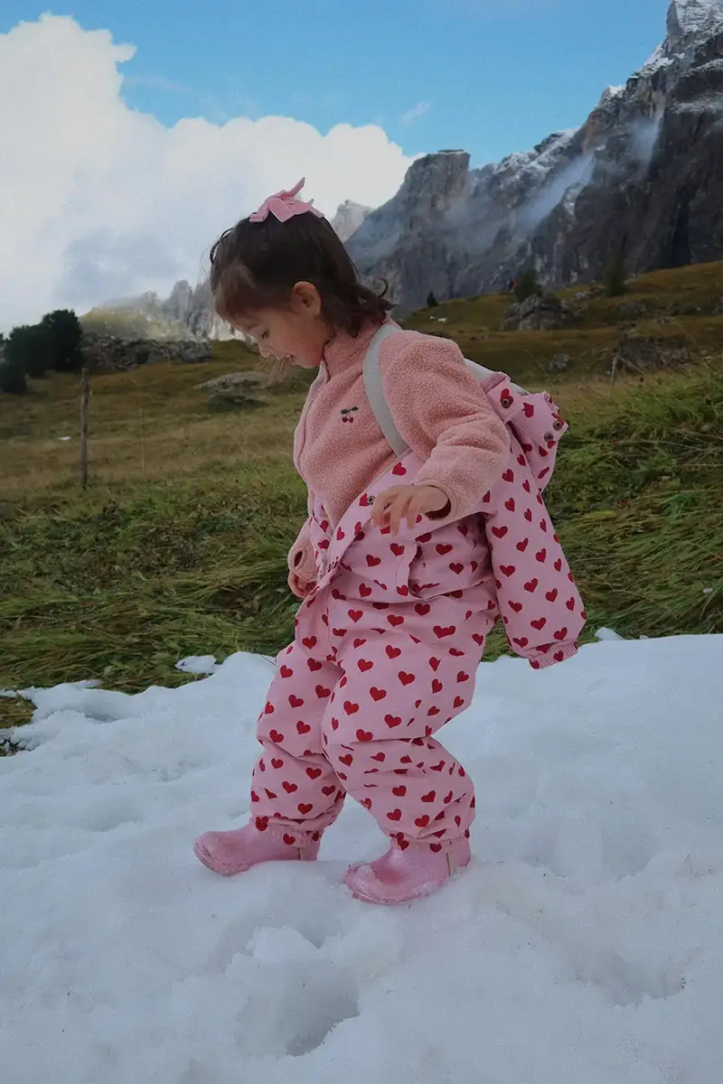tuta per bambini NOHR SNOWSUIT PRINT colore rosa KS103517