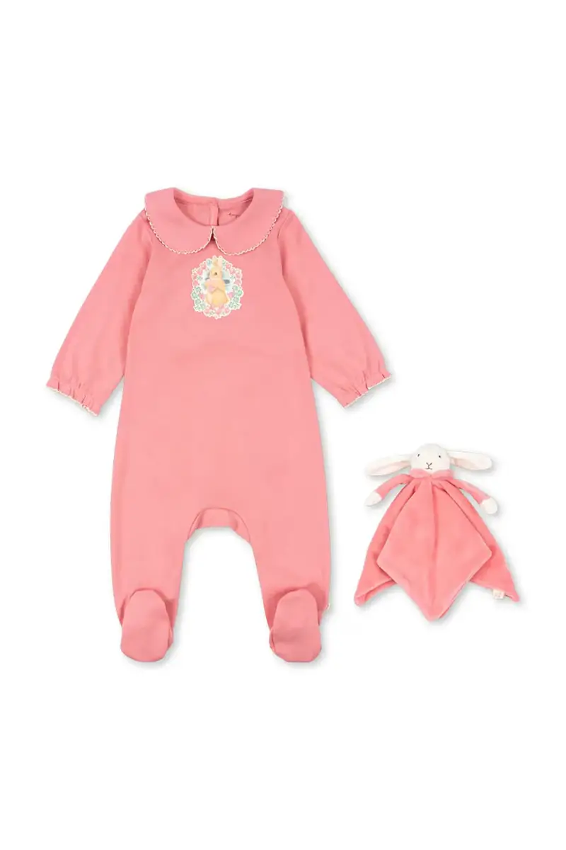 tutine e mascotte per neonati COTY PICOT GIFT SET GOTS Rosa