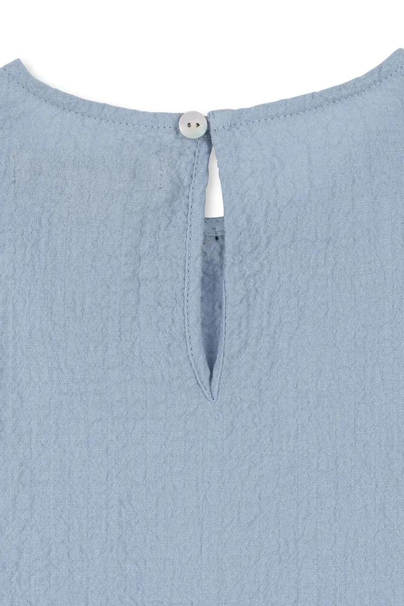 vestito bambina AVA DRESS GOTS colore blu KS104071 miniatura 3