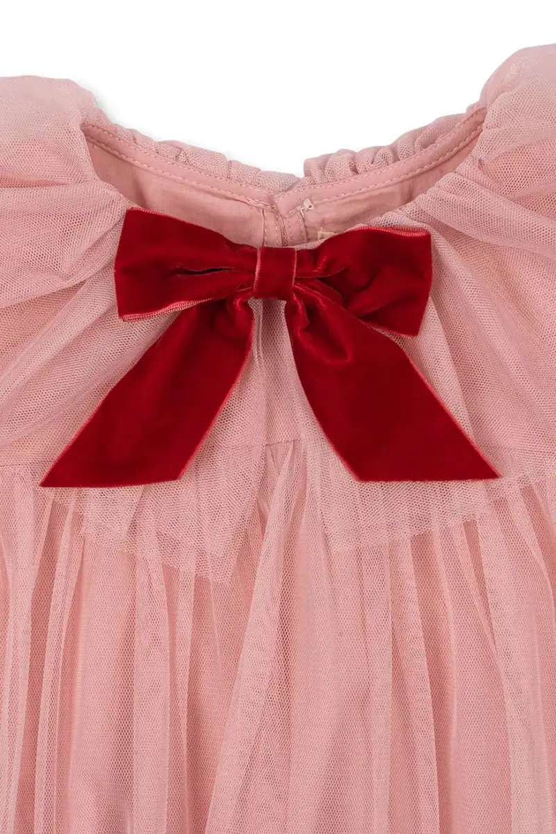 Konges Sløjd Vestito Bambina Bow Dress Rosa miniatura 3