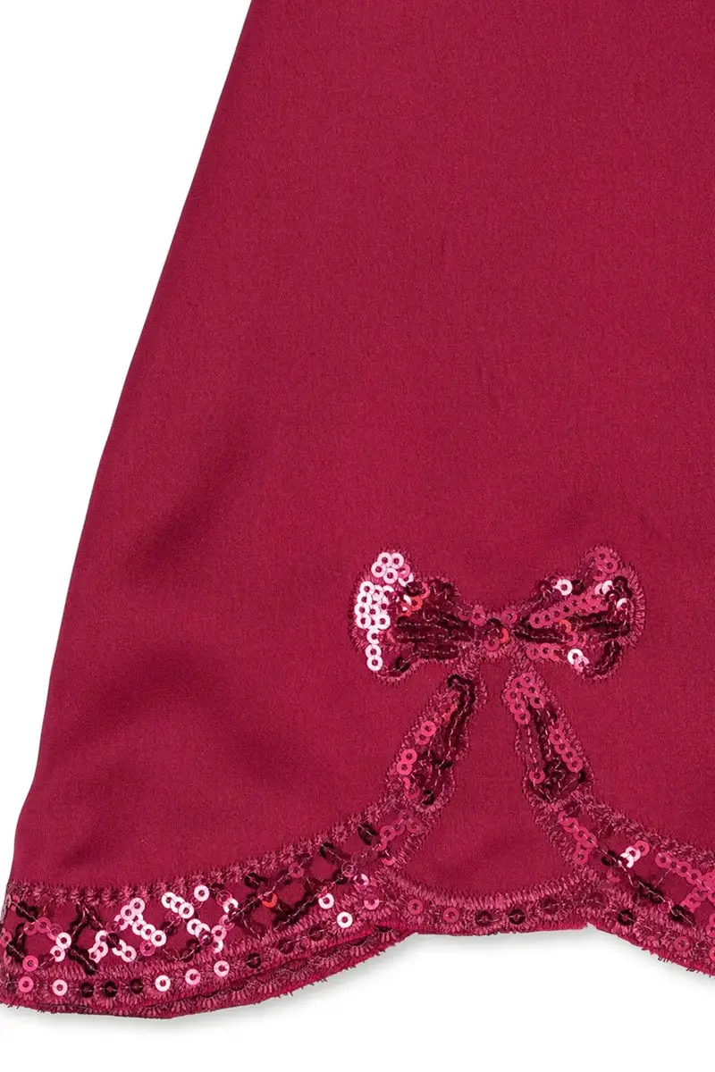 vestito bambina BOWIE DRESS Granata miniatura 5