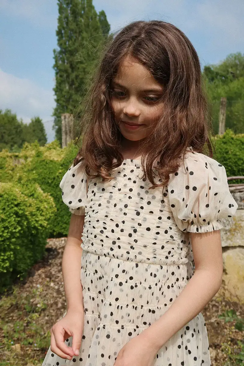 vestito bambina CHARLENE DRESS colore beige KS102726