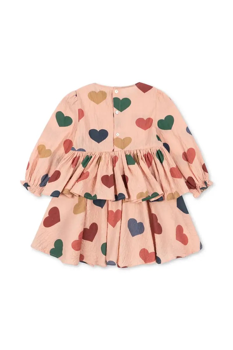 vestito bambina ELIN DRESS GOTS colore rosa KS103794 miniatura 2