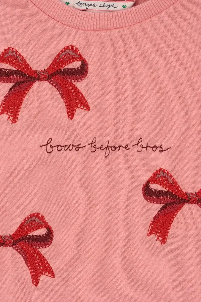 vestito bambina LOU BOW SWEAT DRESS OCS Rosa miniatura 3