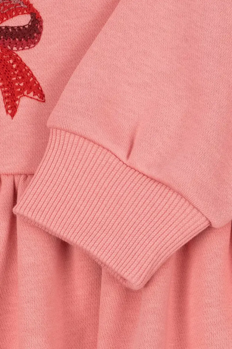 vestito bambina LOU BOW SWEAT DRESS OCS Rosa miniatura 4