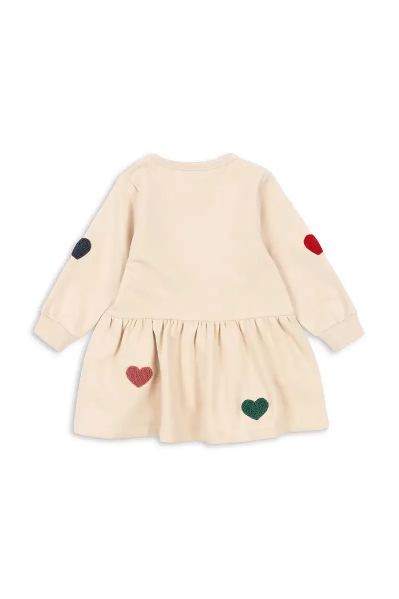 vestito bambina LOU TERRY SWEAT DRESS OCS colore beige KS103869 miniatura 2