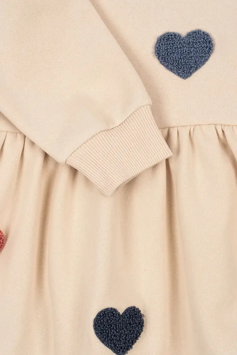 vestito bambina LOU TERRY SWEAT DRESS OCS colore beige KS103869 miniatura 4