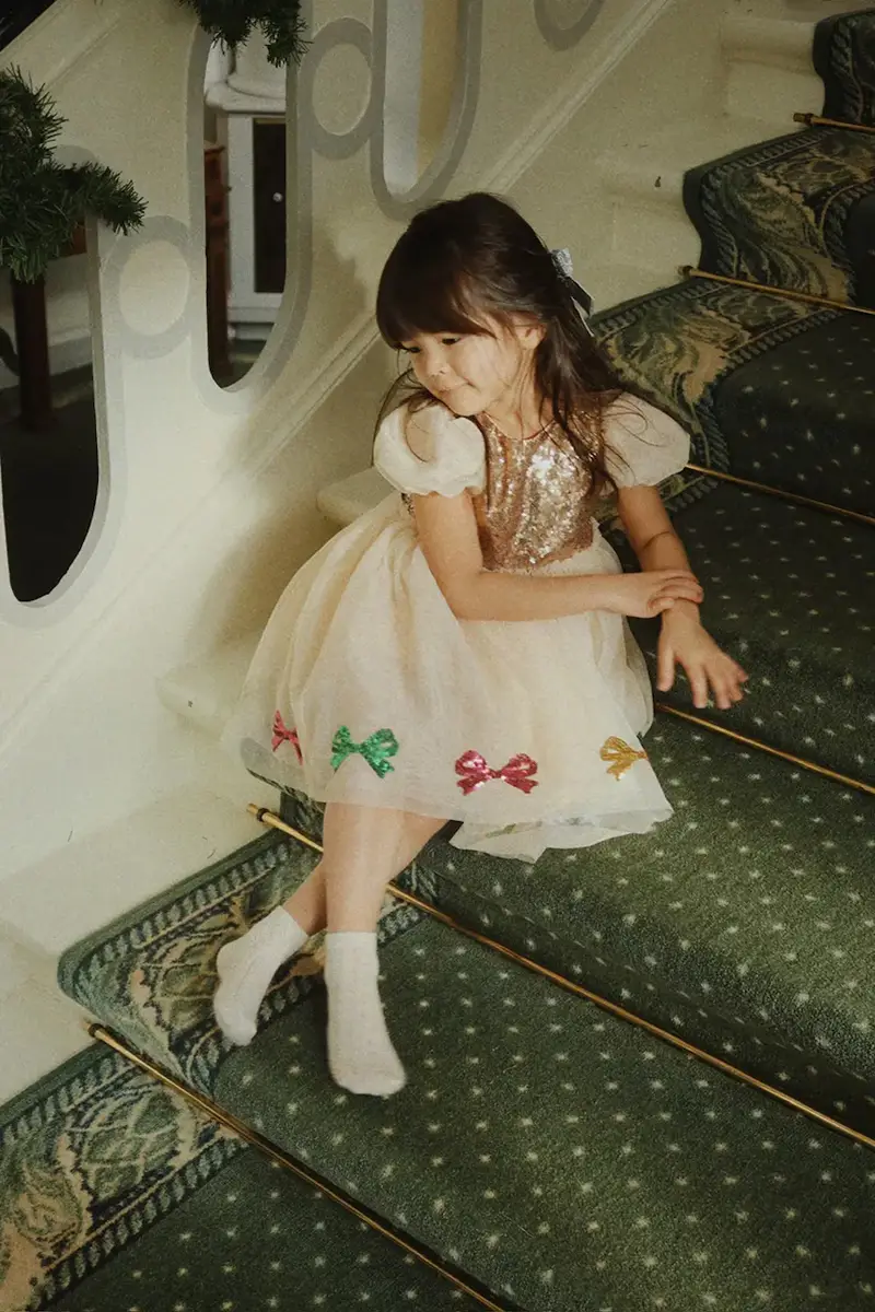 vestito bambina MEI DRESS Beige