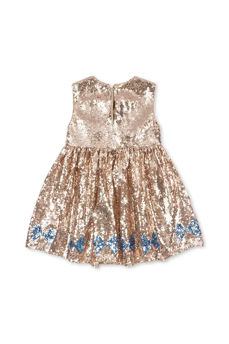 vestito bambina STARLA SEQUIN DRESS colore oro KS103990 miniatura 2