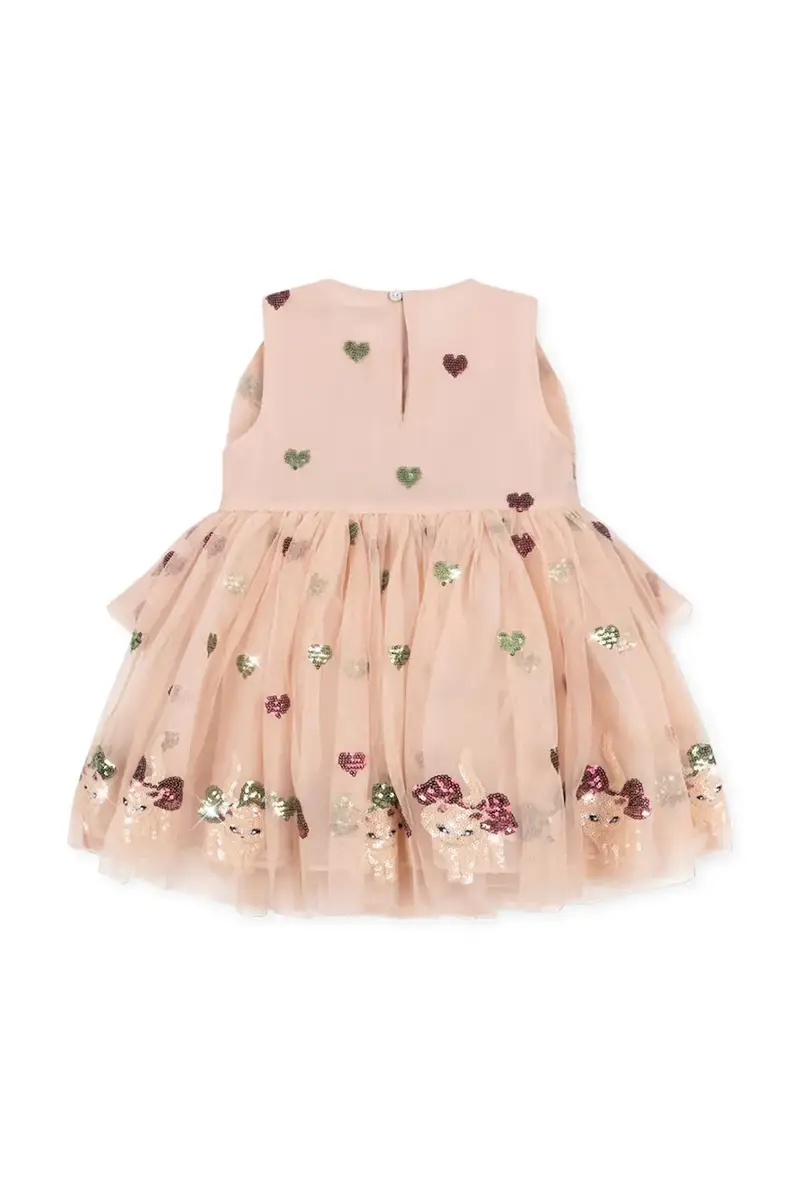 vestito bambina YVONNE BOW DRESS Beige miniatura 3