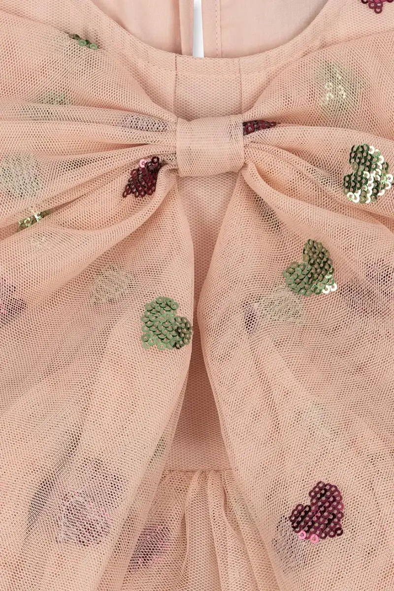 vestito bambina YVONNE BOW DRESS Beige miniatura 5