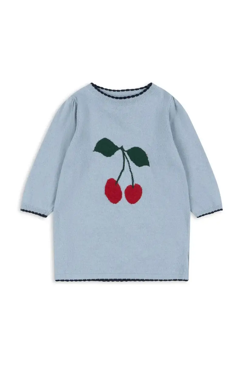 vestito con lana per bambini ALEXA KNIT DRESS Blu miniatura 2