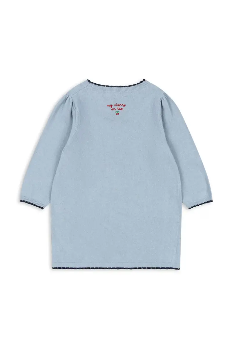 vestito con lana per bambini ALEXA KNIT DRESS Blu miniatura 3