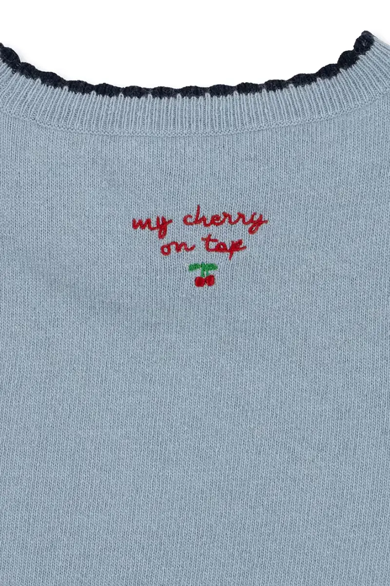 vestito con lana per bambini ALEXA KNIT DRESS Blu miniatura 4