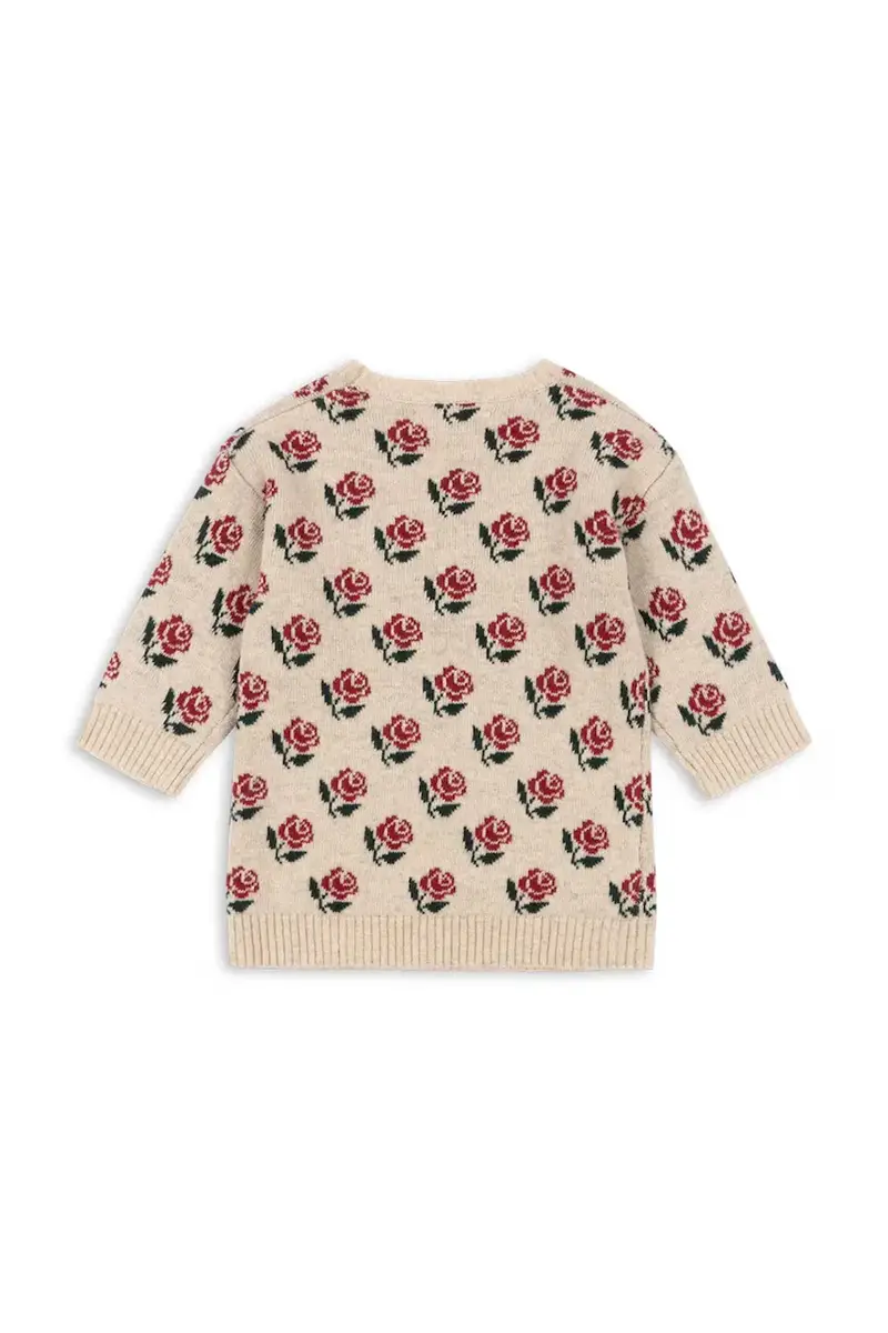 vestito con lana per bambini BELOU KNIT DRESS Beige miniatura 2