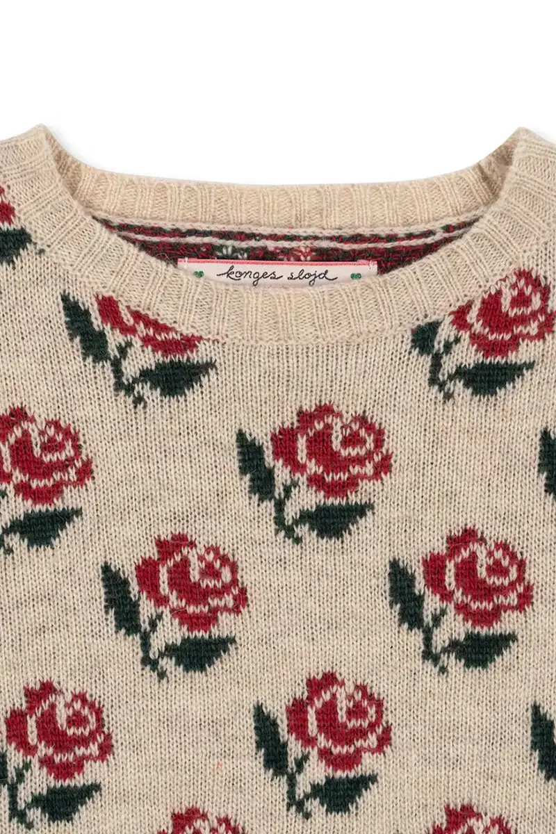 vestito con lana per bambini BELOU KNIT DRESS Beige miniatura 3