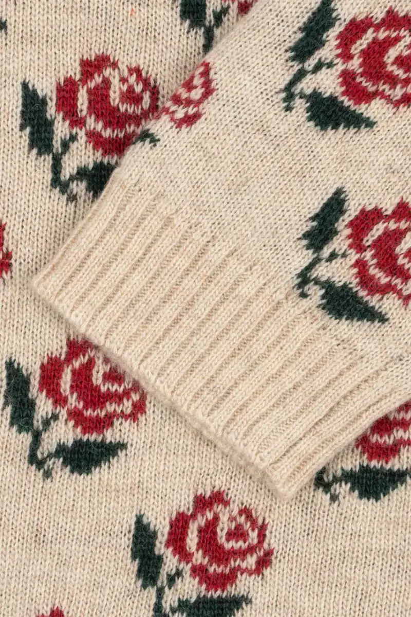 vestito con lana per bambini BELOU KNIT DRESS Beige miniatura 4