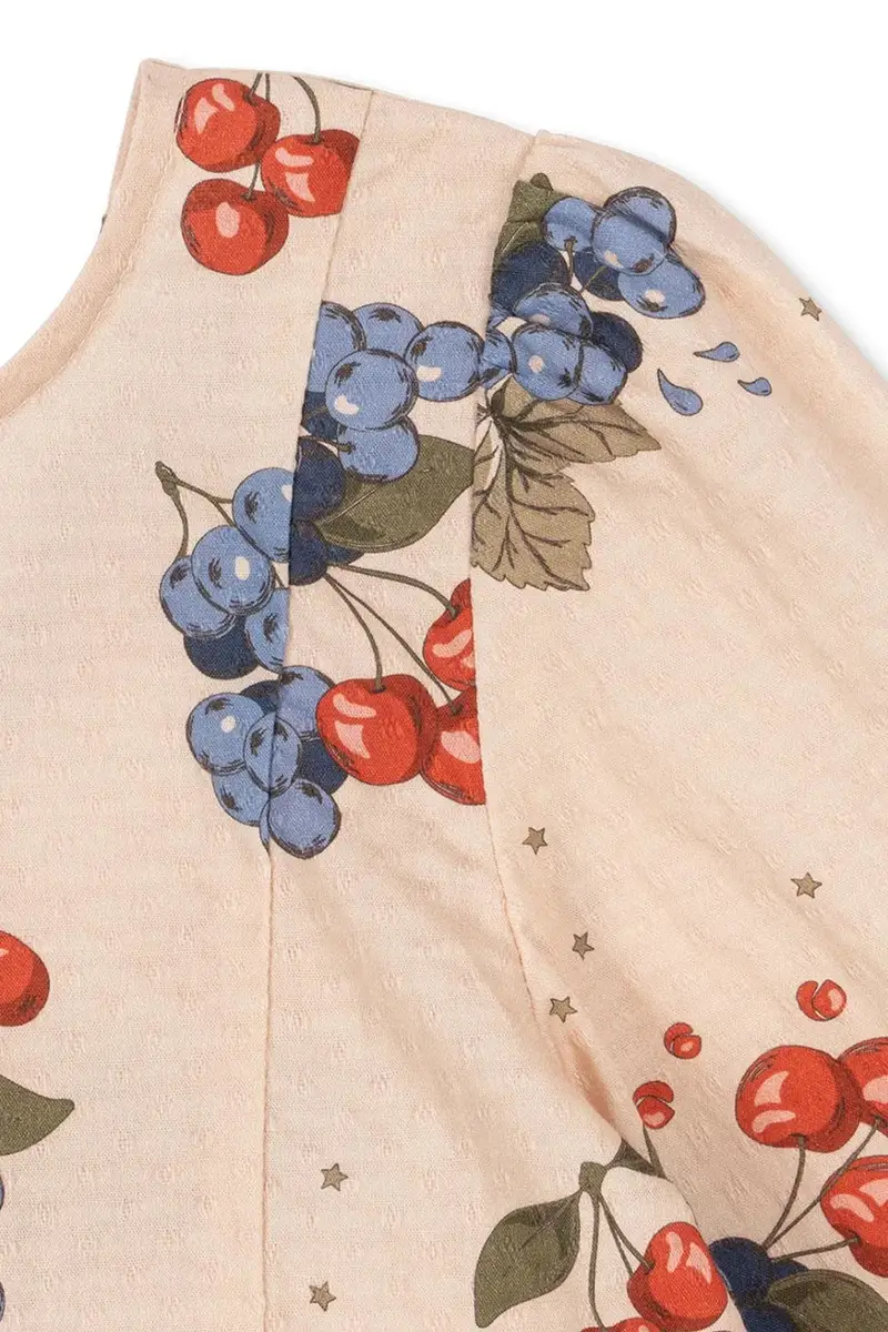 vestito di cotone bambina AVI LS BOW DRESS GOTS Beige miniatura 4