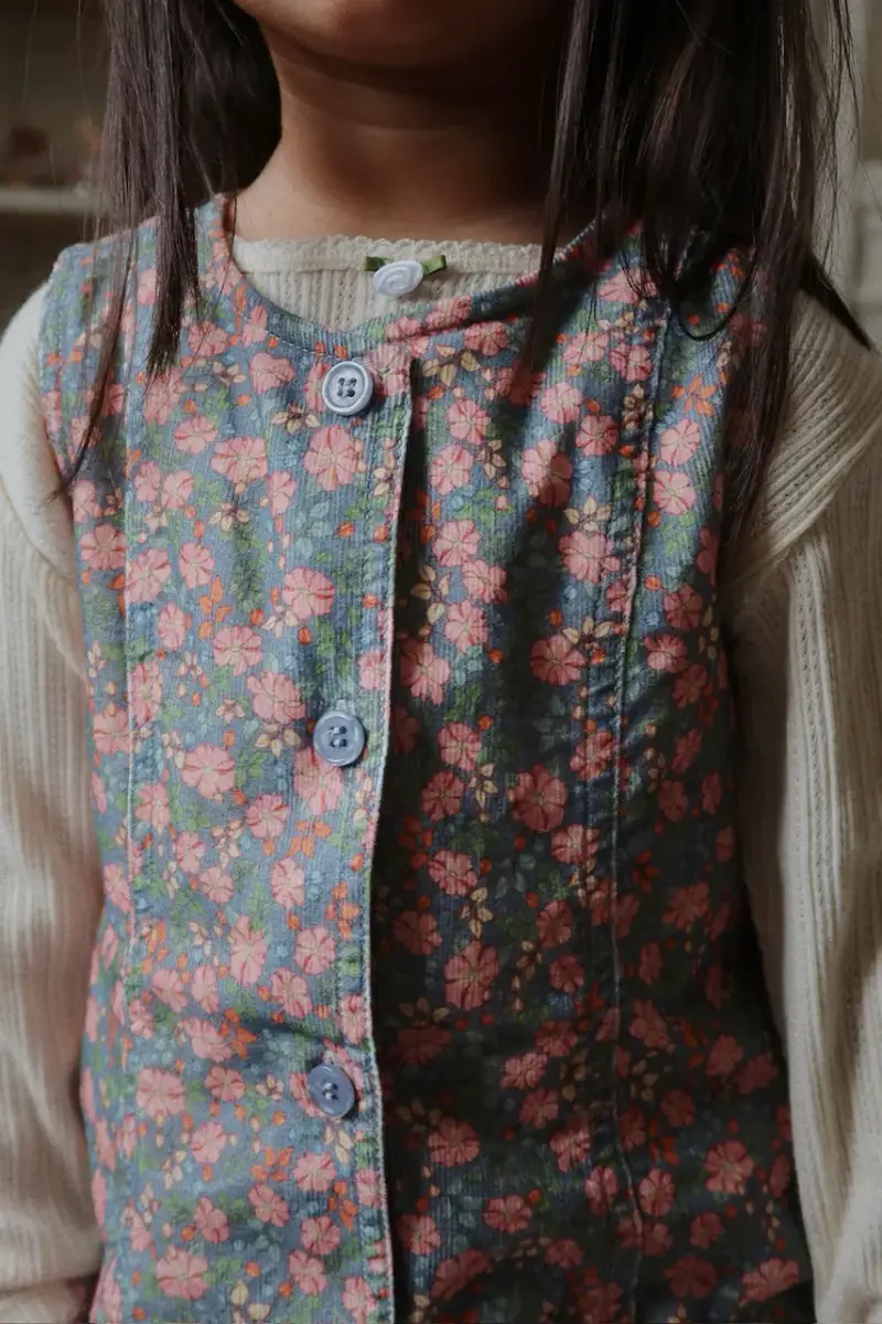 vestito di cotone bambina CARA DRESS GOTS Multicolore