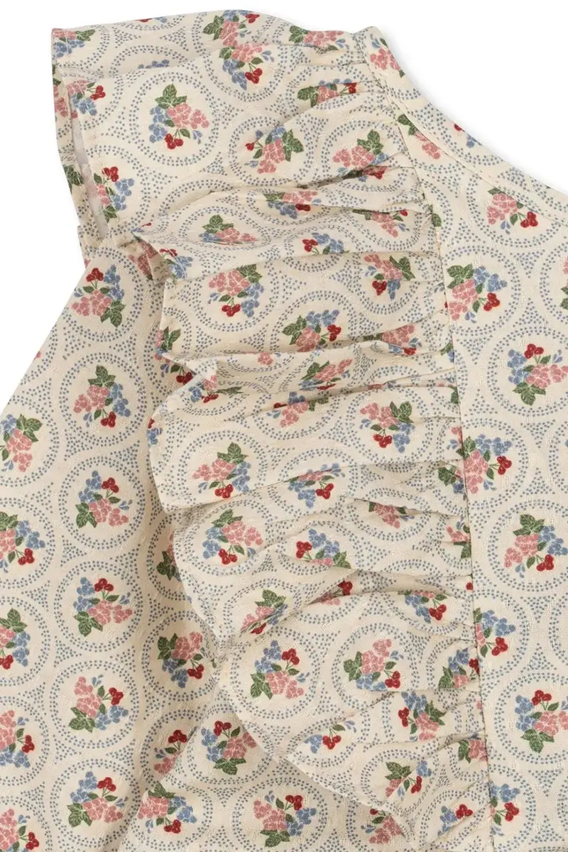 vestito di cotone bambina CIANNA LS BOW DRESS GOTS Beige miniatura 5