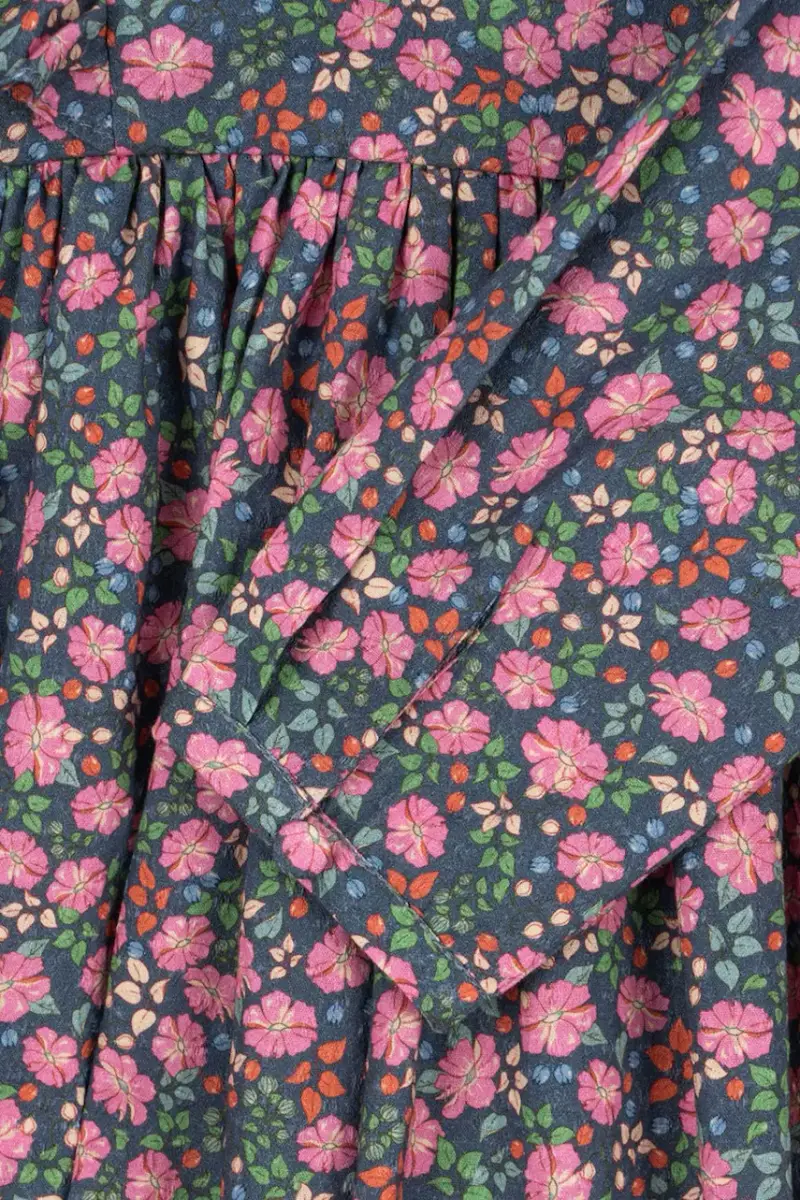 vestito di cotone bambina CIANNA LS BOW DRESS GOTS Multicolore miniatura 5