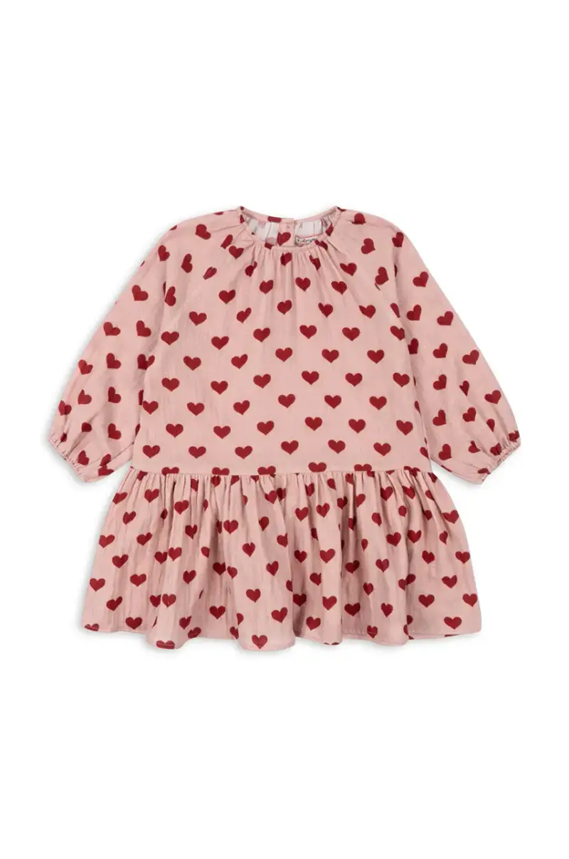 vestito di cotone bambina COCO DRESS GOTS Rosa miniatura 2