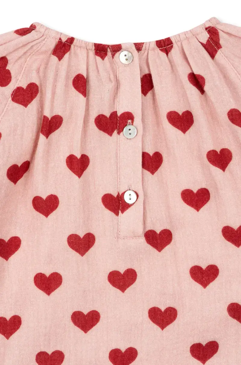 vestito di cotone bambina COCO DRESS GOTS Rosa miniatura 3