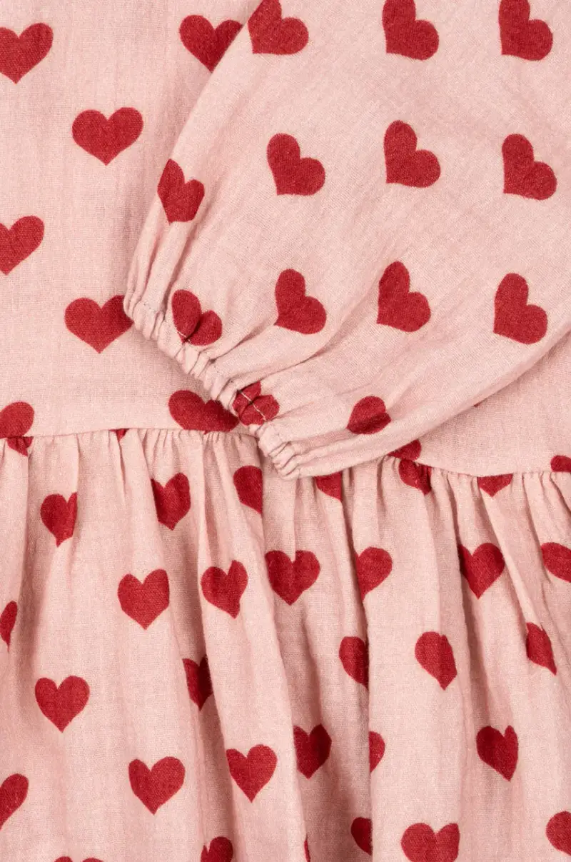 vestito di cotone bambina COCO DRESS GOTS Rosa miniatura 4