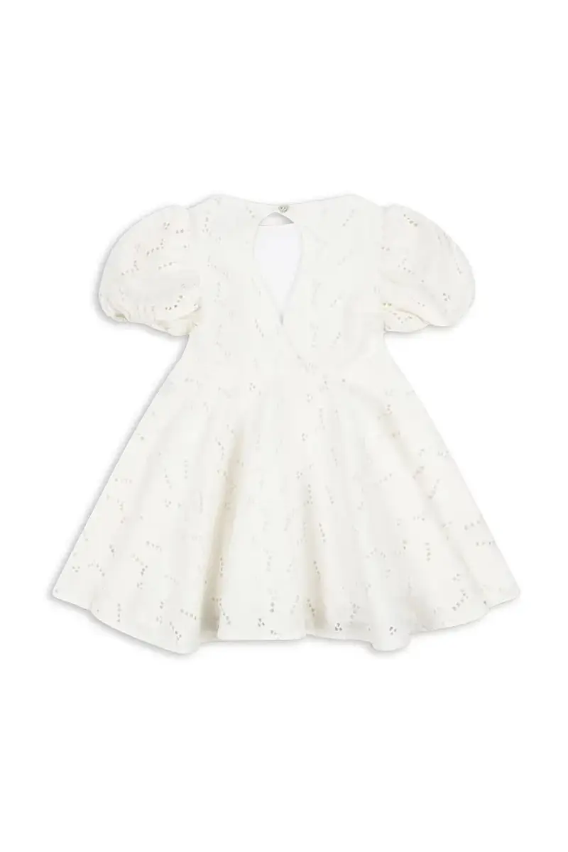 vestito di cotone bambina GLAISE DRESS GOTS colore bianco KS103166 miniatura 3