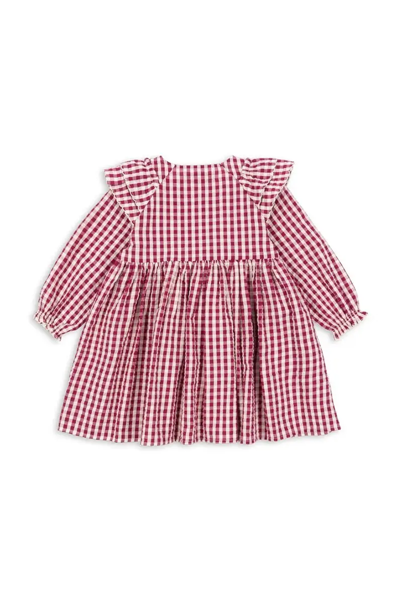 vestito di cotone bambina KIM DRESS GOTS Rosso miniatura 2