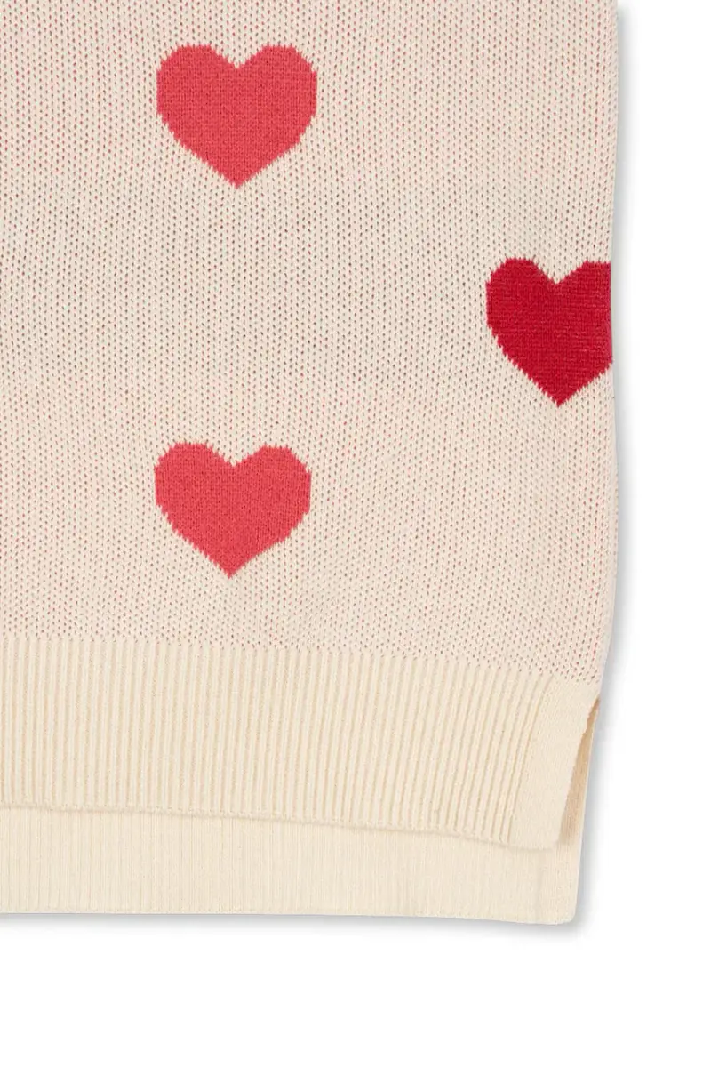 vestito di cotone bambina LAPIS KNIT DRESS GOTS colore beige KS103854 miniatura 5