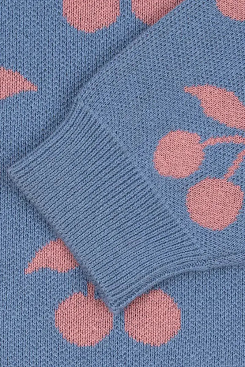 vestito di cotone bambina LAPIS KNIT DRESS GOTS colore violetto KS103854 miniatura 4